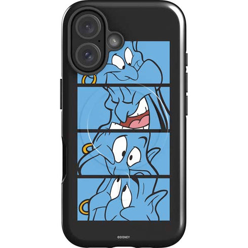 Disney Aladdin Genie Faces Grid iPhone 16 Plus Magsafe Impact Case